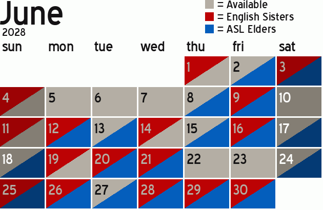 Missionary Dinner Calendar